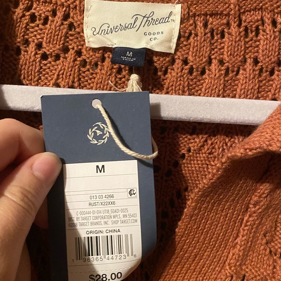 Universal Thread Polo Collared Pointelle Sweater - Picture 3 of 4